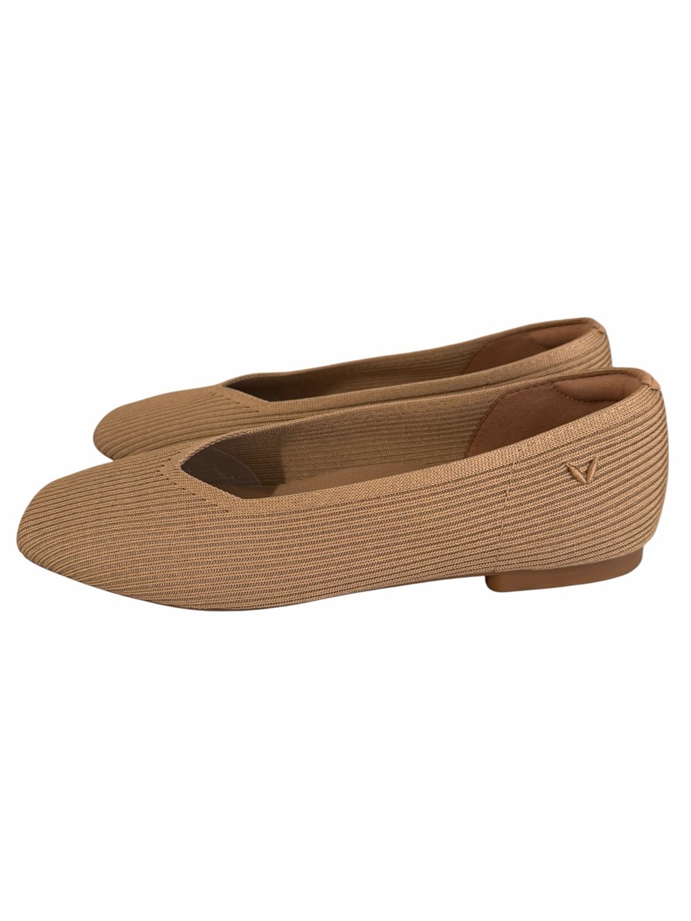 VIVAIA Margot 2.0 Square-Toe Flats Tan Sz 39 8US - Picture 4 of 8